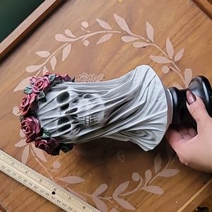 Veiled skeleton statue , veiled woman decor,  Halloween decor , spooky season